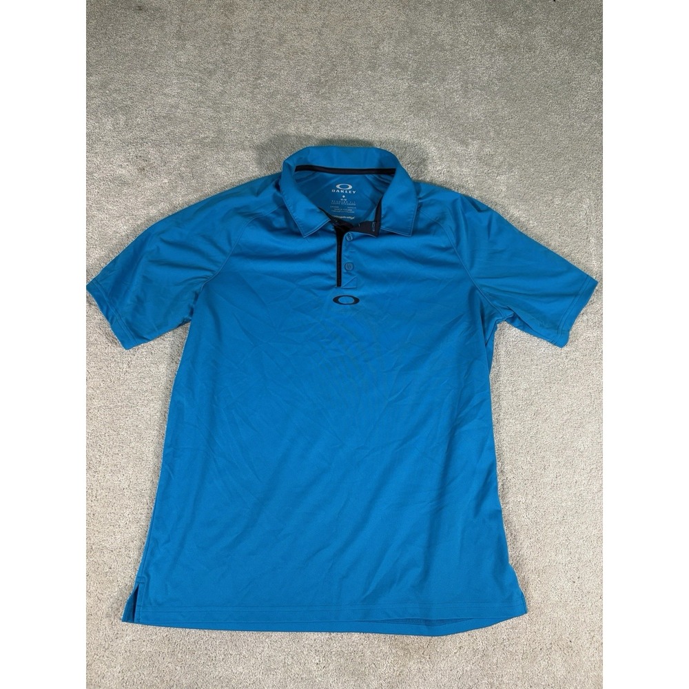 Oakley Polo Golf Shirt M Blue Men Casual Everyday Performance‎ Regular Fit